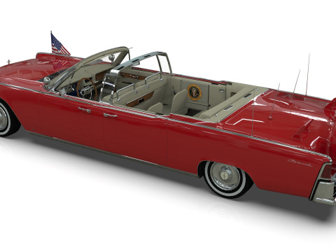 Lincoln Continental X100 1962 Low-poly 3D 모델