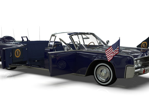 Lincoln Continental X100 1962 Low-poly 3D 모델