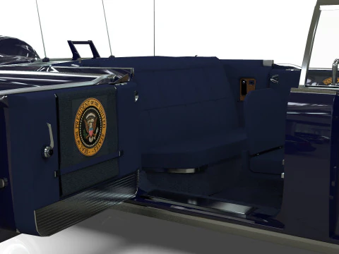 Lincoln Continental X100 1962 Low-poly 3D Model