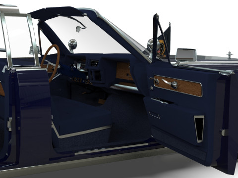 Lincoln Continental X100 1962 Low-poly 3D 모델