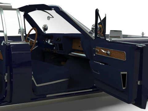 Lincoln Continental X100 1962 Low-poly 3D Model