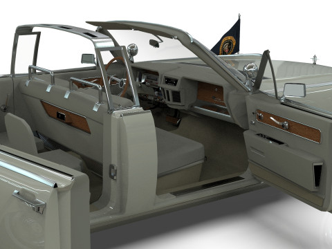 Lincoln Continental X100 1962 Low-poly 3D 모델