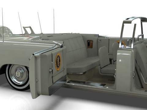 Lincoln Continental X100 1962 Low-poly 3D 모델