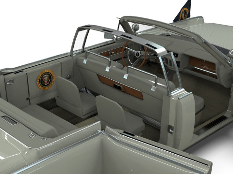 Lincoln Continental X100 1962 Low-poly 3D 모델