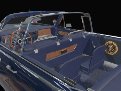 Lincoln Continental X100 1962 Low-poly 3D 모델