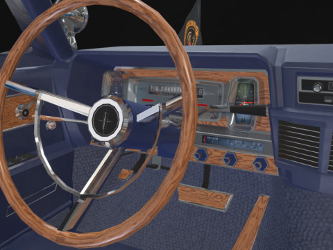 Lincoln Continental X100 1962 Low-poly 3D 모델