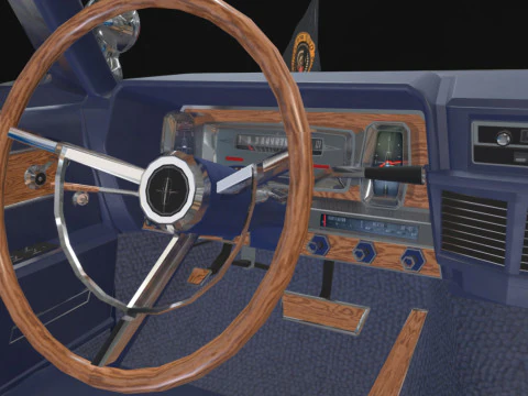 Lincoln Continental X100 1962 Low-poly 3D Model