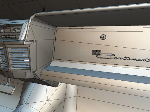Lincoln Continental X100 1962 Low-poly 3D Model