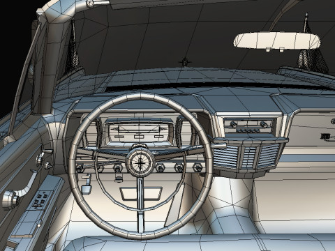 Lincoln Continental X100 1962 Low-poly 3D 모델