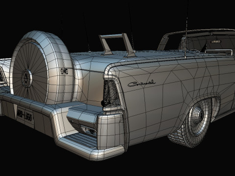 Lincoln Continental X100 1962 Low-poly 3D 모델