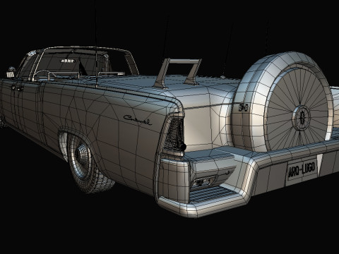 Lincoln Continental X100 1962 Low-poly 3D 모델