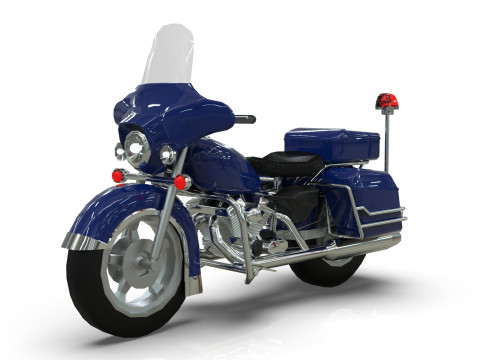 Police Motorcycle Lowpoly Low-poly 3D 모델