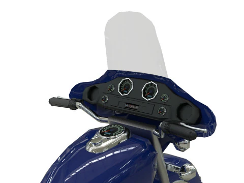 Police Motorcycle Lowpoly Low-poly 3D Model
