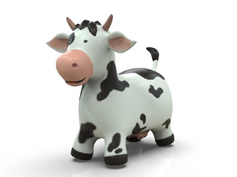 Giocattolo di mucca a basso numero di poligoni Modello 3D