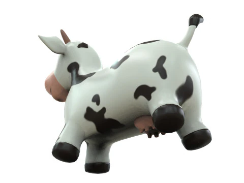 İnek Oyuncak D&uuml;ş&uuml;k Poli 3D Model