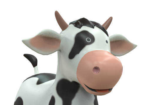 Cow Toy Low-poly 3D Model