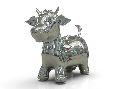 Cow Toy Low-poly 3D Model