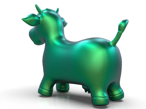 İnek Oyuncak D&uuml;ş&uuml;k Poli 3D Model