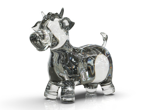Cow Toy Low-poly 3D Model