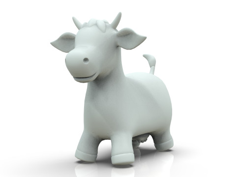 Cow Toy Low-poly 3D Model