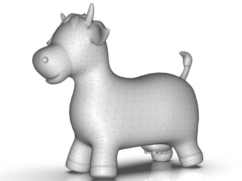 İnek Oyuncak D&uuml;ş&uuml;k Poli 3D Model