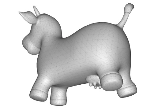 İnek Oyuncak D&uuml;ş&uuml;k Poli 3D Model