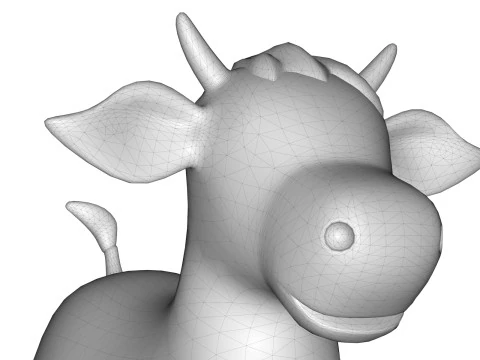 İnek Oyuncak D&uuml;ş&uuml;k Poli 3D Model