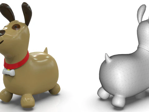 Dog Toy Low-poly 3D Model