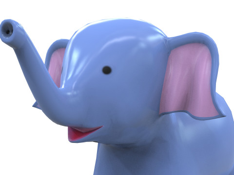 Elephant Toy Low-poly 3D 모델