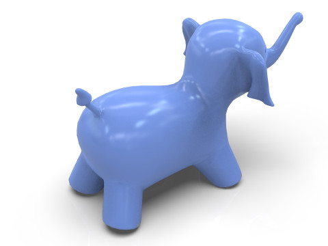 Elephant Toy Low-poly 3D 모델