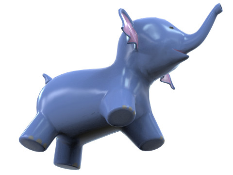 Elephant Toy Low-poly 3D 모델