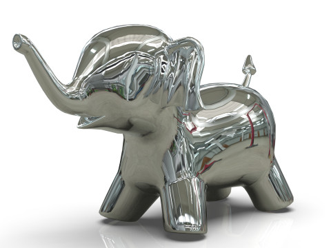 Elephant Toy Low-poly 3D 모델