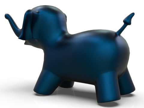 Elephant Toy Low-poly 3D 모델