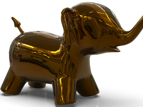 Elephant Toy Low-poly 3D 모델