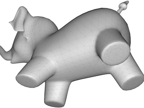 Elephant Toy Low-poly 3D 모델