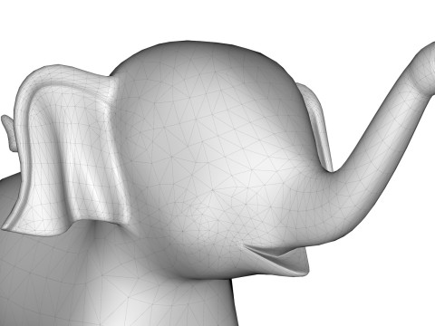 Elephant Toy Low-poly 3D 모델