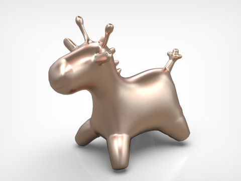 Giraffe Toy Low-poly 3Dモデル