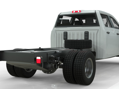 Silverado 3500 HD crewcab 2021 Low-poly 3D Model