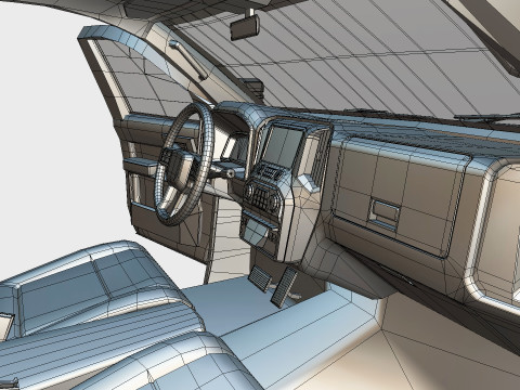 Silverado 3500 HD crewcab 2021 Low-poly 3D Model