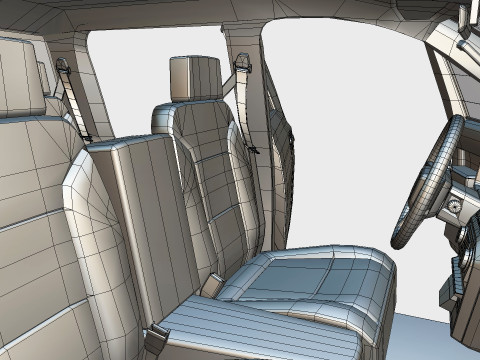 Silverado 3500 HD crewcab 2021 Low-poly 3D Model