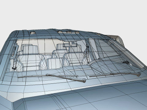 Silverado 3500 HD crewcab 2021 Low-poly 3D Model