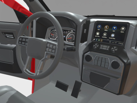 Silverado 3500 HD crewcab 2021 Low-poly 3D Model
