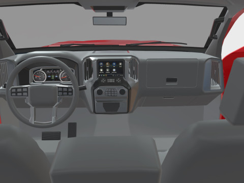Silverado 3500 HD crewcab 2021 Low-poly 3D Model