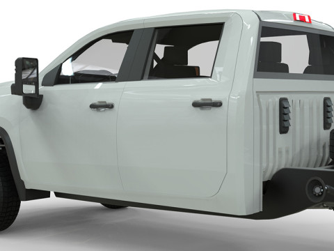 Silverado 3500 HD crewcab 2021 Low-poly 3D Model