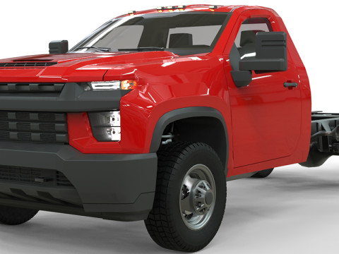 Chevrolet Silverado 3500 2021 truck Low-poly 3D 모델