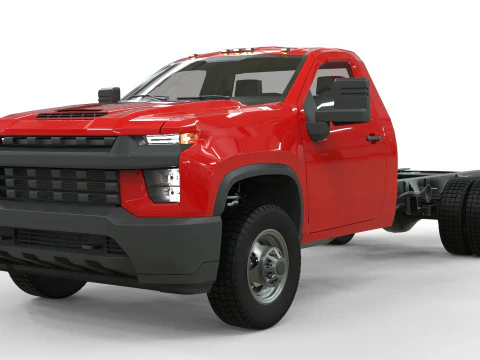 Camion Chevrolet Silverado 3500 2021 Low-poly Modello 3D
