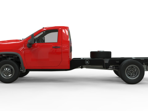 Chevrolet Silverado 3500 2021 truck Low-poly 3D Model