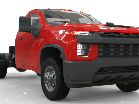 Chevrolet Silverado 3500 2021 truck Low-poly 3D Model