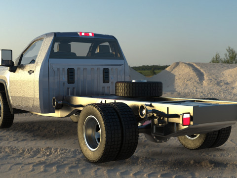 Chevrolet Silverado 3500 2021 truck Low-poly 3D Model
