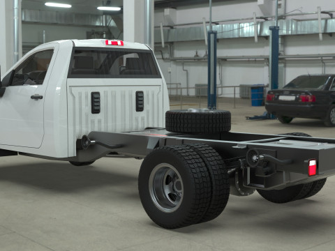 Chevrolet Silverado 3500 2021 truck Low-poly 3D Model